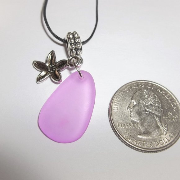 Starfish Necklace Silver and Purple Beach Vacation Themed Jewelry Set Ocean 7062 - Picture 4 of 11